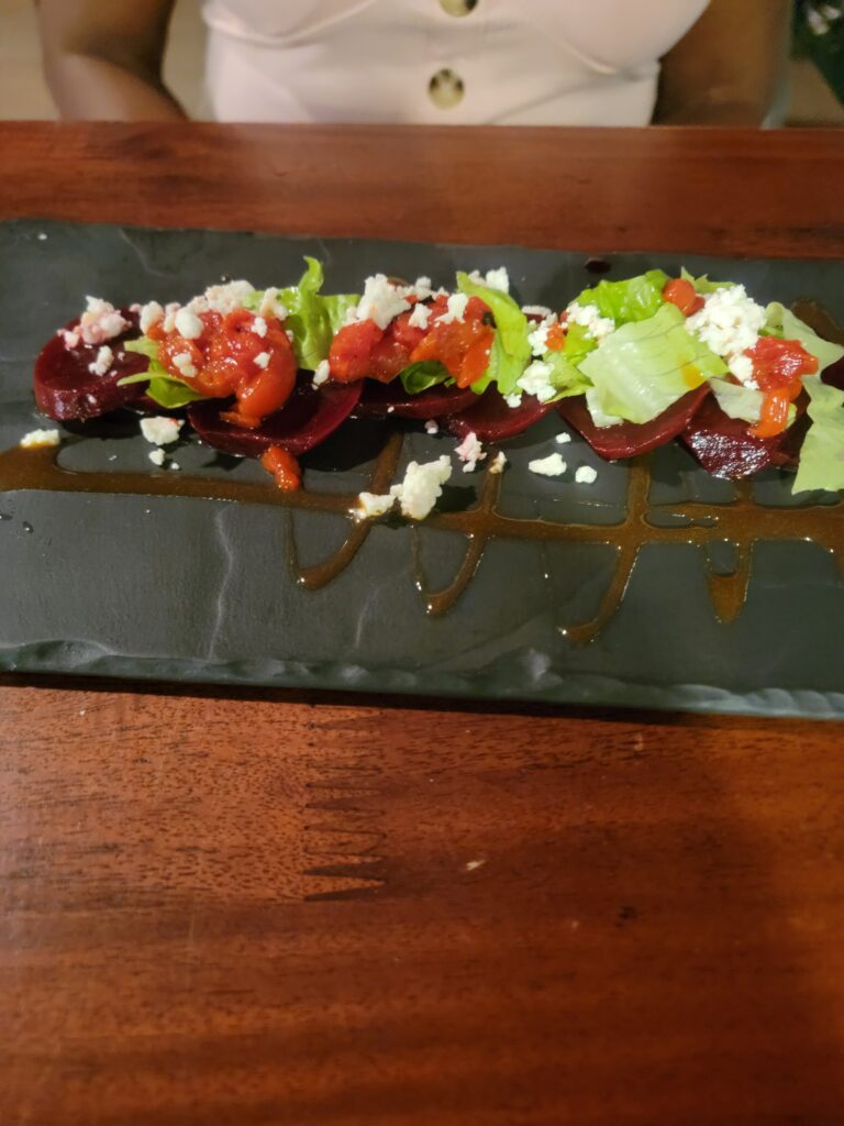 Christmas in Jamaica.  Dinner at Royalton Blue Waters