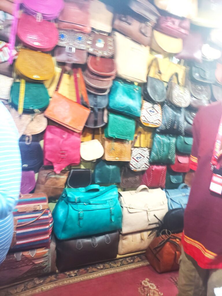 Leather goods for sale in Morocco
