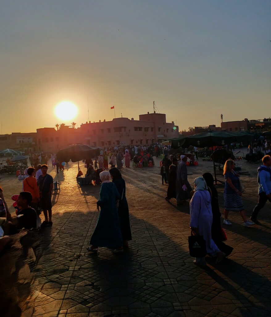Local Moroccan women in Jemaa El-Fnaa