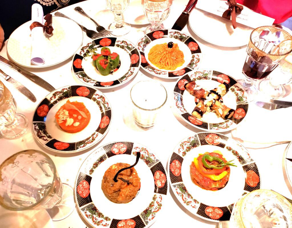 Large family meal in Morocco