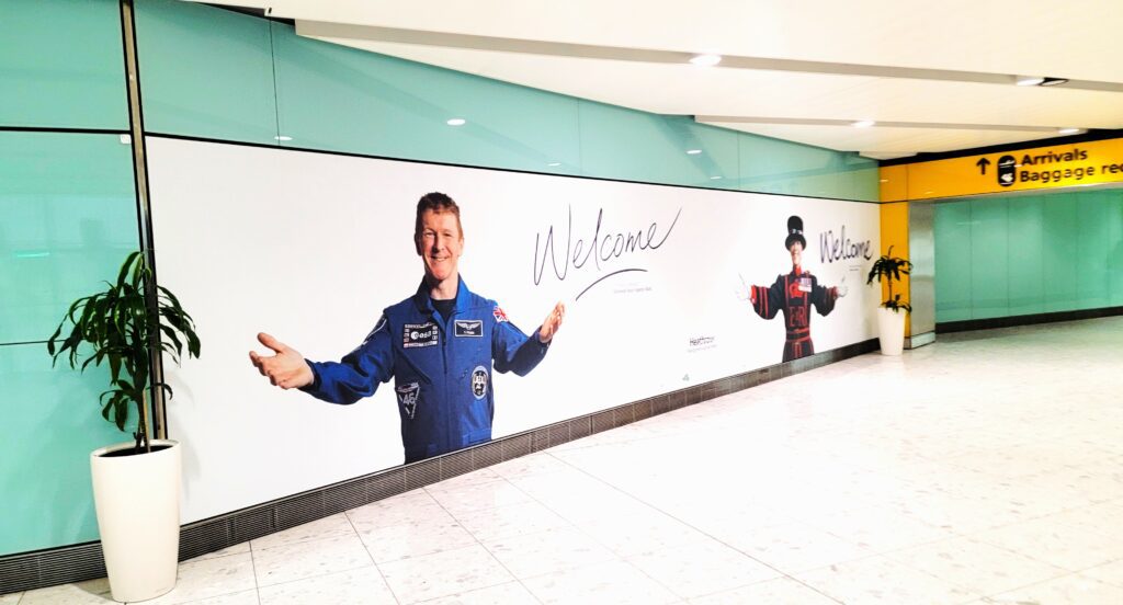 London Heathrow Airport Welcome sign