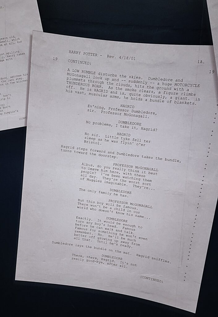 Warner Bros Harry Potter Studio Tour - script
