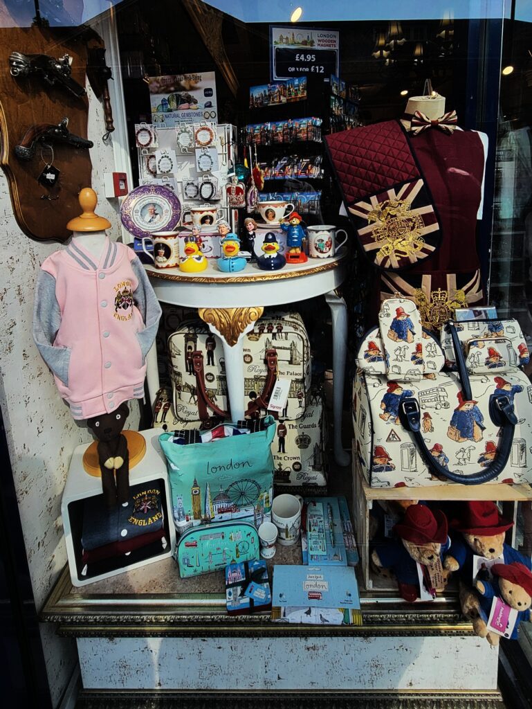 Shopping on Buckingham Palace Road London